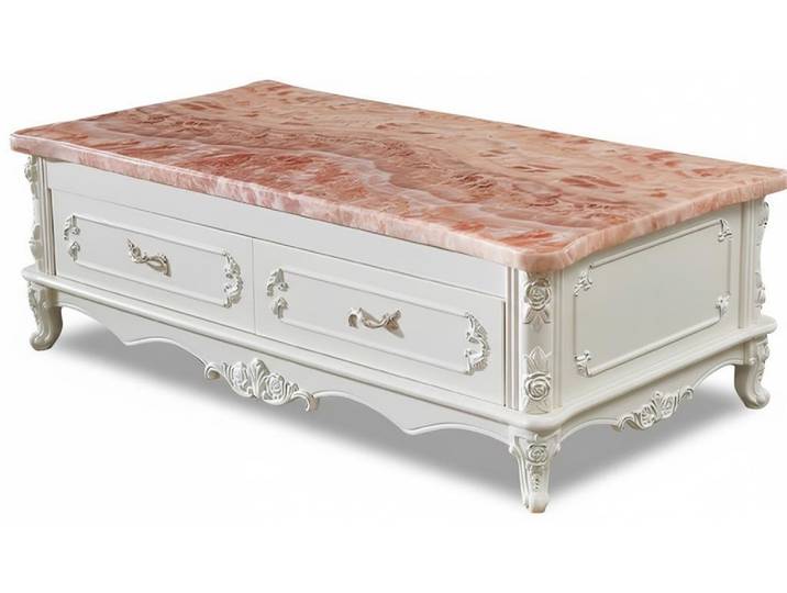 JVmoebel Couchtisch Marmor Barock Rokoko Couchtisch Elegantes Luxus-Design SOFORT (1-St., Couchtisch), Made in Europa
