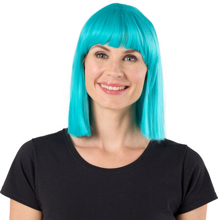 Longbob-Perücke, aqua