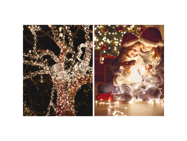 Guirlande lumineuse LED, 400 ampoules, IP 44, vert