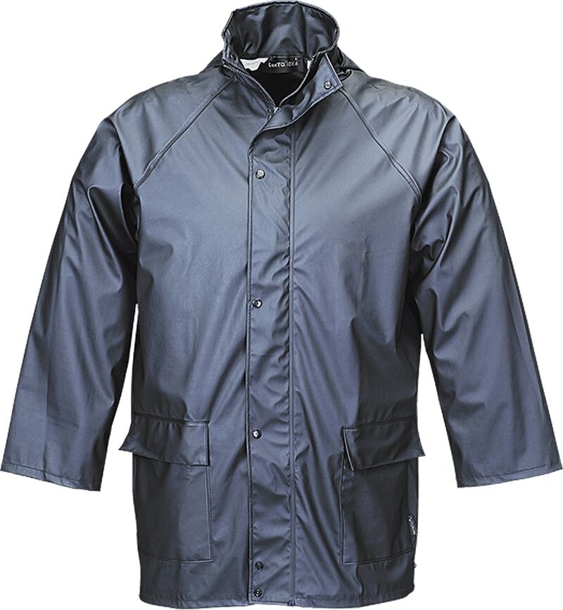 Regenjacke TERRAX WORKWEAR "PU-Stretch", Damen, Gr. M, blau, Obermaterial: 58% Polyamid PA. 42% Polyurethan PU., Jacken Regenjacke