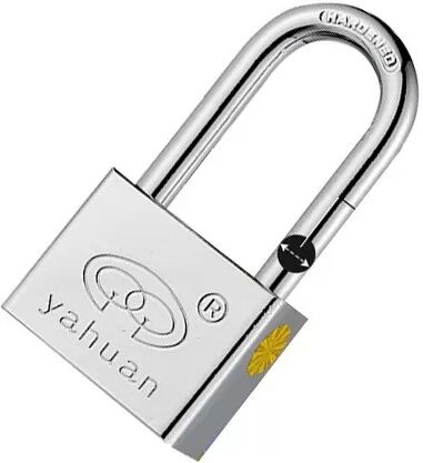INF Cadenas en Fer à Anse Longue 60mm - Serrure de Sécurité Extérieure Argentée