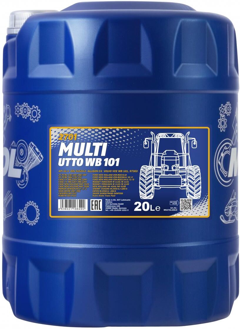 Sct - Mannol Motoröl Mannol Multi Utto Wb 101 [20l] Mn2701-20 20l