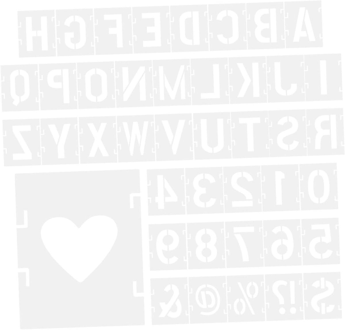 Letter Sjablonen - Herbruikbare Stencils voor Creatief Schilderen - Transparant - 5,2 x 4,2 cm