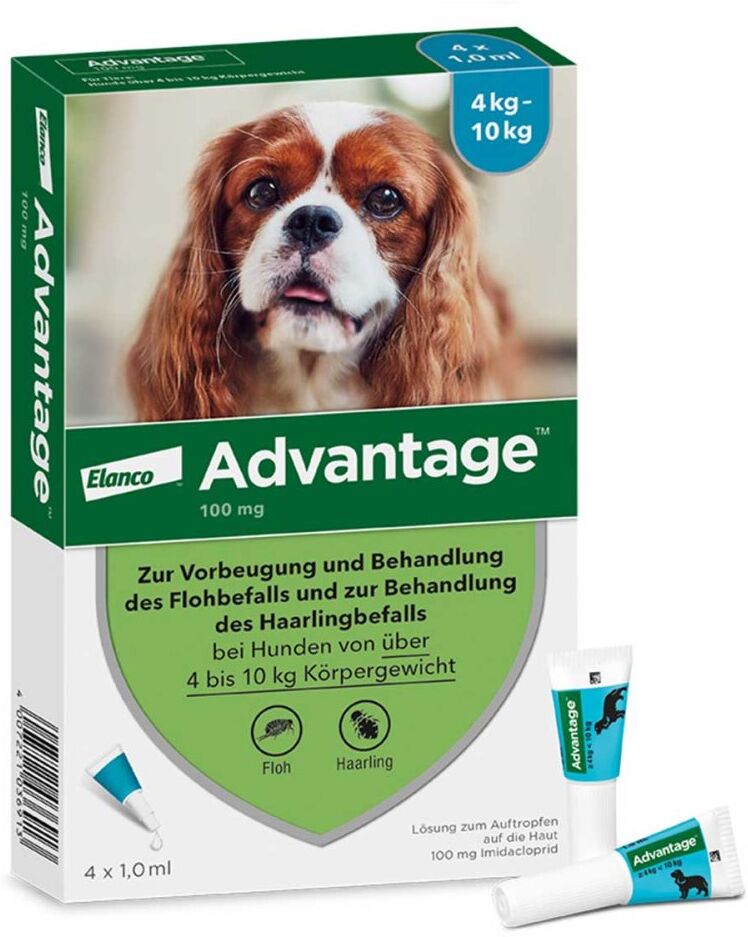 Advantage Spot-On für Hunde von 4 bis 10 kg Körpergewicht