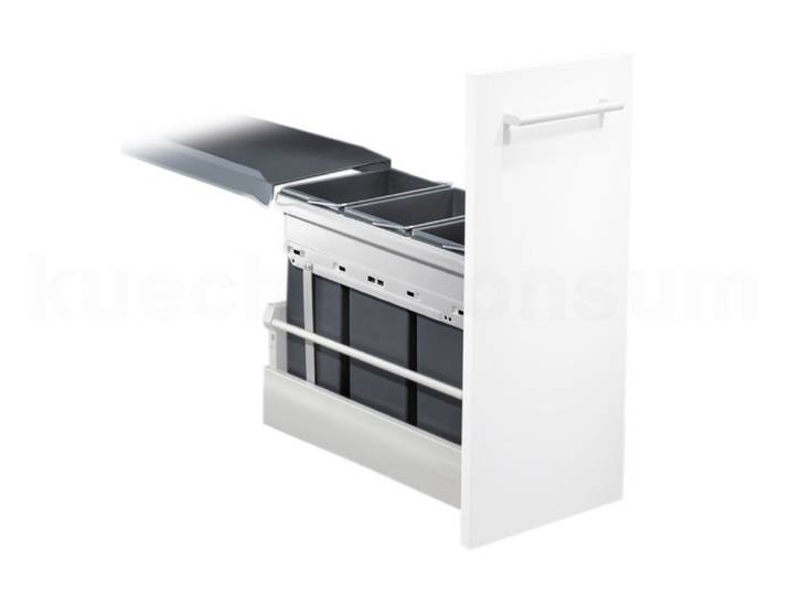 Hailo Einbaumülleimer Hailo Einbaumülleimer 3663191 Terzett 29 Inset Terzett 2x7 + 15 Liter, Einbau in einen 30 cm breiten Schrankauszug