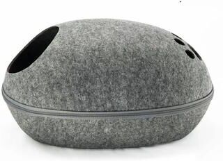 Uplifted Finds Cozy Breathable Cat Bed And Removable Pet House dark Gray