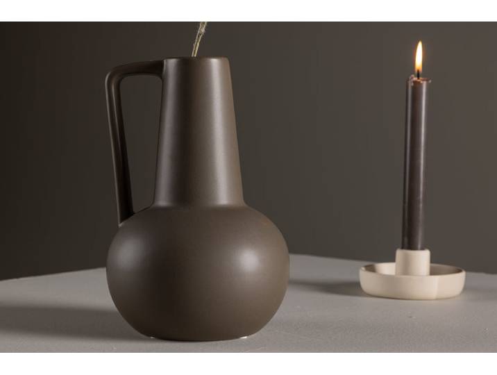Vase Elano 22 cm – Eleganz mit Charakter - Braun - Luxusbetten24