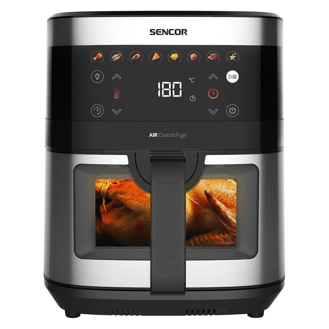 Sencor SFR 9000SS schwarz / Heissluftfritteuse / 1700W / 9L / 40 - 200°C (9 l) (8590669387755)