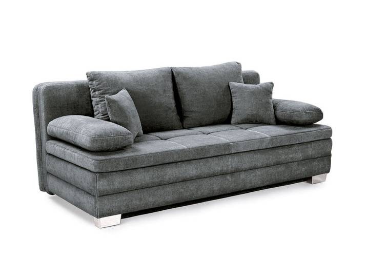 Schlafsofa Lindau Mikrofaser Dunkelgrau