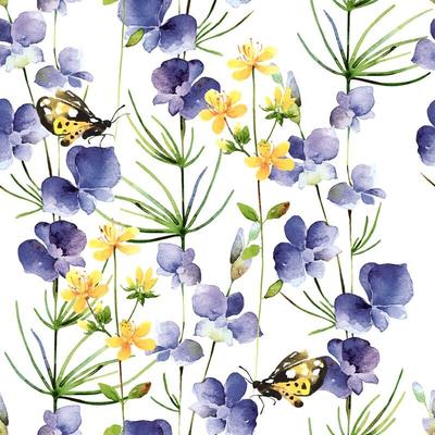 240x PAPER + DESIGN Tissue-Serviette 33 x 33 cm Blue Blossoms 3-lagig