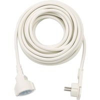 Verlängerungskabel, 1x Winkel-Flachstecker weiß, 10 Meter