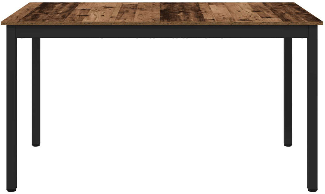Metro Metal Base Dining Table Brown 75cmH x 140cmL x 80cmW