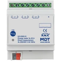 MDT, Energiemessgerät, EZ-0320.01 Energiezähler 3-fach 20 A