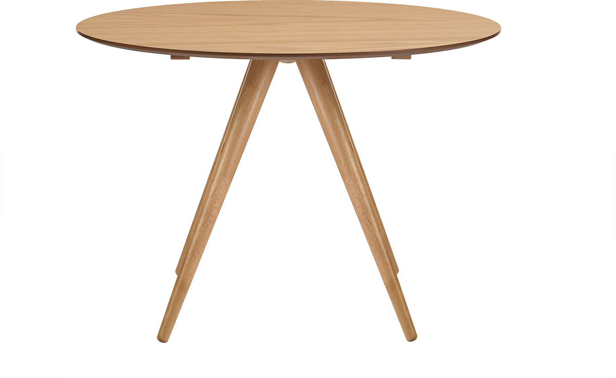 Miliboo Runder Design-Esstisch aus hellem Holz, Esche D106 cm WALFORD