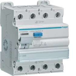 Hager Fehlerstromschutzschalter CFA690D