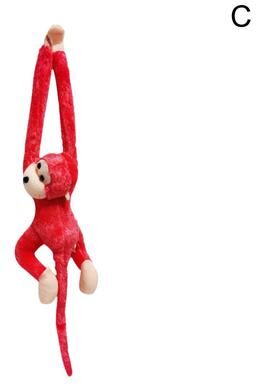 JoyToys Long Arm Monkey Plush Toy Hanging Stuffed Animal Cute Curtain Decor Gift red
