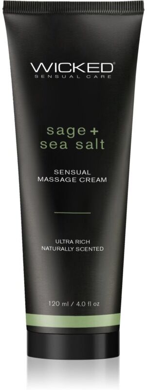 Wicked Sensual massage cream crème de massage Sage + Sea Salt Scented 120 ml