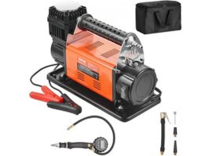 VEVOR 12V Heavy-Duty luchtcompressor - met digitale drukmeter, bandenvulset, draagbare bandenpomp met 7,06 CFM, 150 PSI off-road luchtpomp met adapters voor vrachtwagens, auto's, SUV's, 4WD's en campers