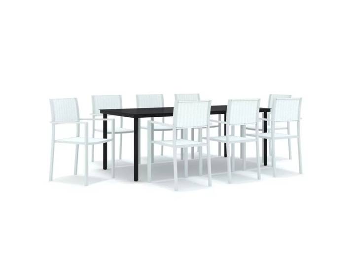 VidaXL - Garten-essgruppe plastik, One Size, Weiss