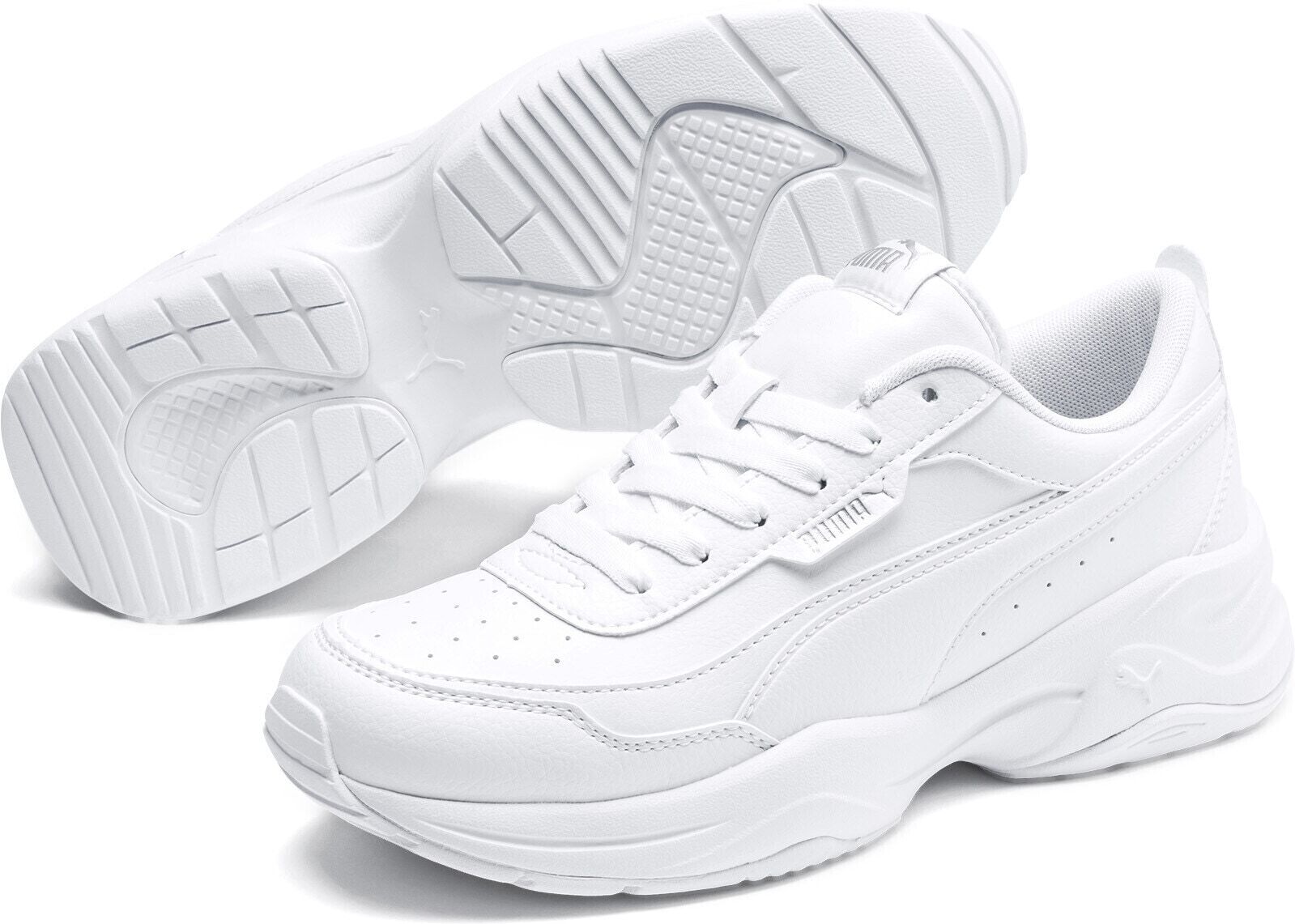 Sneaker PUMA "Cilia Mode Sneakers Damen", Damen, Gr. 35,5, Textil, grau (weiß silber gray), Obermaterial: Textil, Synthetik. Futter: Textil. Innensohle: Textil. Laufsohle: Gummi, Synthetik, Schuhe Sneaker