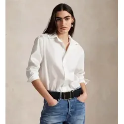 Polo Ralph Lauren für Damen. 211968219001 Weißes Hemd aus Baumwolle in Übergröße (XXS), Lässig, Langarm