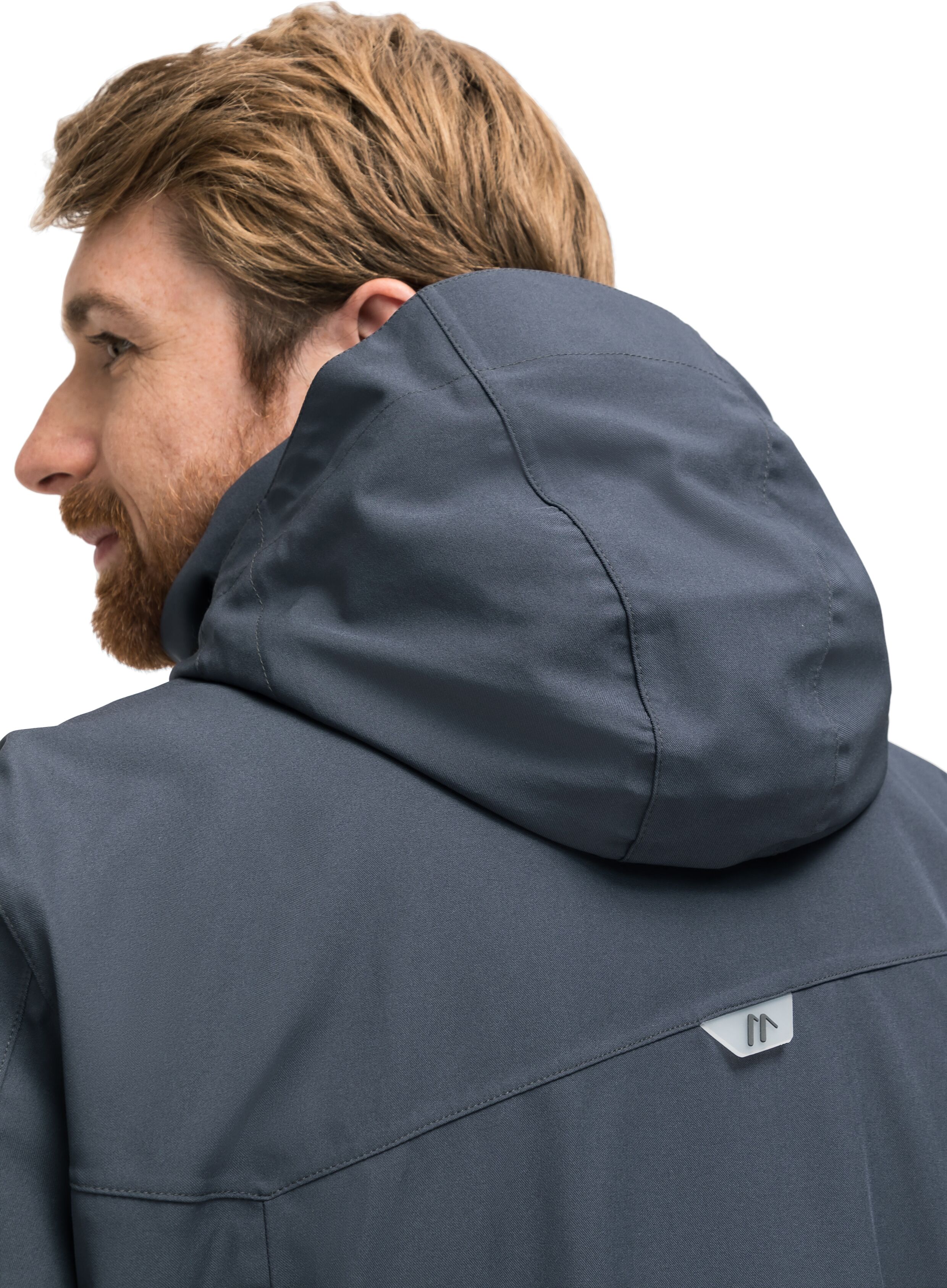 Skijacke MAIER SPORTS "Joran", Herren, Gr. 50, grau (graphit), 90% Polyester, 10% Elasthan, Rundhals, Jacken Skijacke, atmungsaktive Herren Jacke, wasserdichte winddichte Winterjacke graphit 50