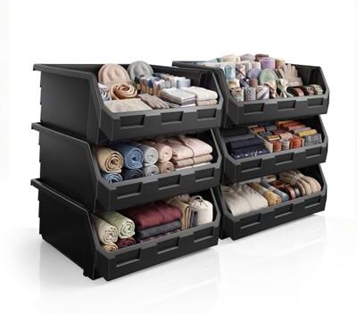 Sorbus Open Front Stackable Clothing Storage Bin – Closet & Wardrobe Organizer