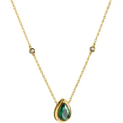 Thomas Sabo KE2331-971-6-L50V Damen-Kette Elyndra Grüner Stein