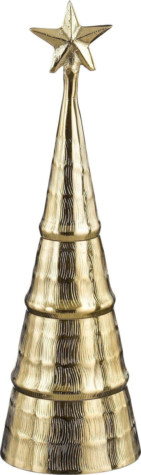 Mica Decorations Kerstboom Decoratie - Goud - Aluminium - H36 x Ø11 cm