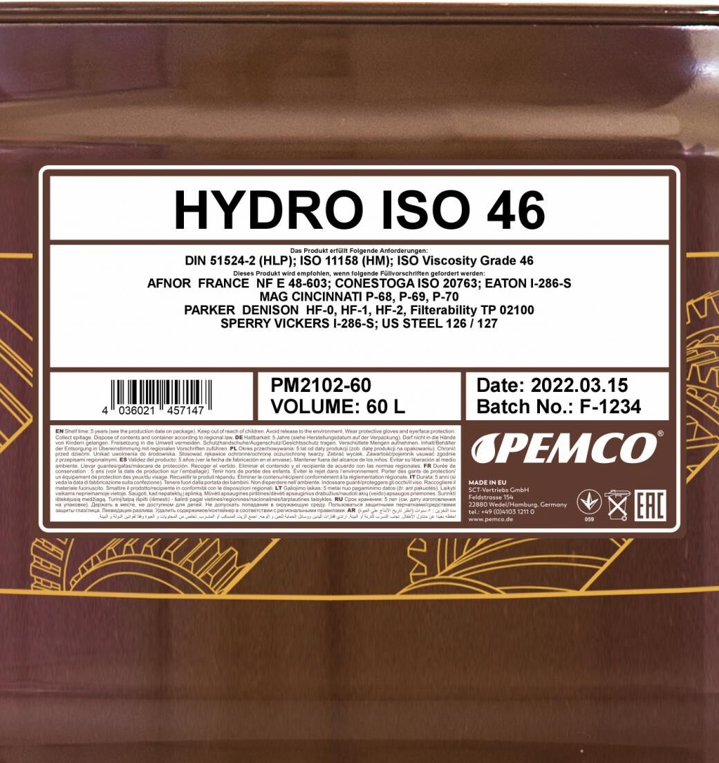 PEMCO PM2102-60 Hydrauliköl