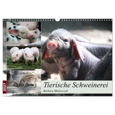 Tierische Schweinerei (Wandkalender 2027 DIN A3 quer), CALVENDO Monatskalender