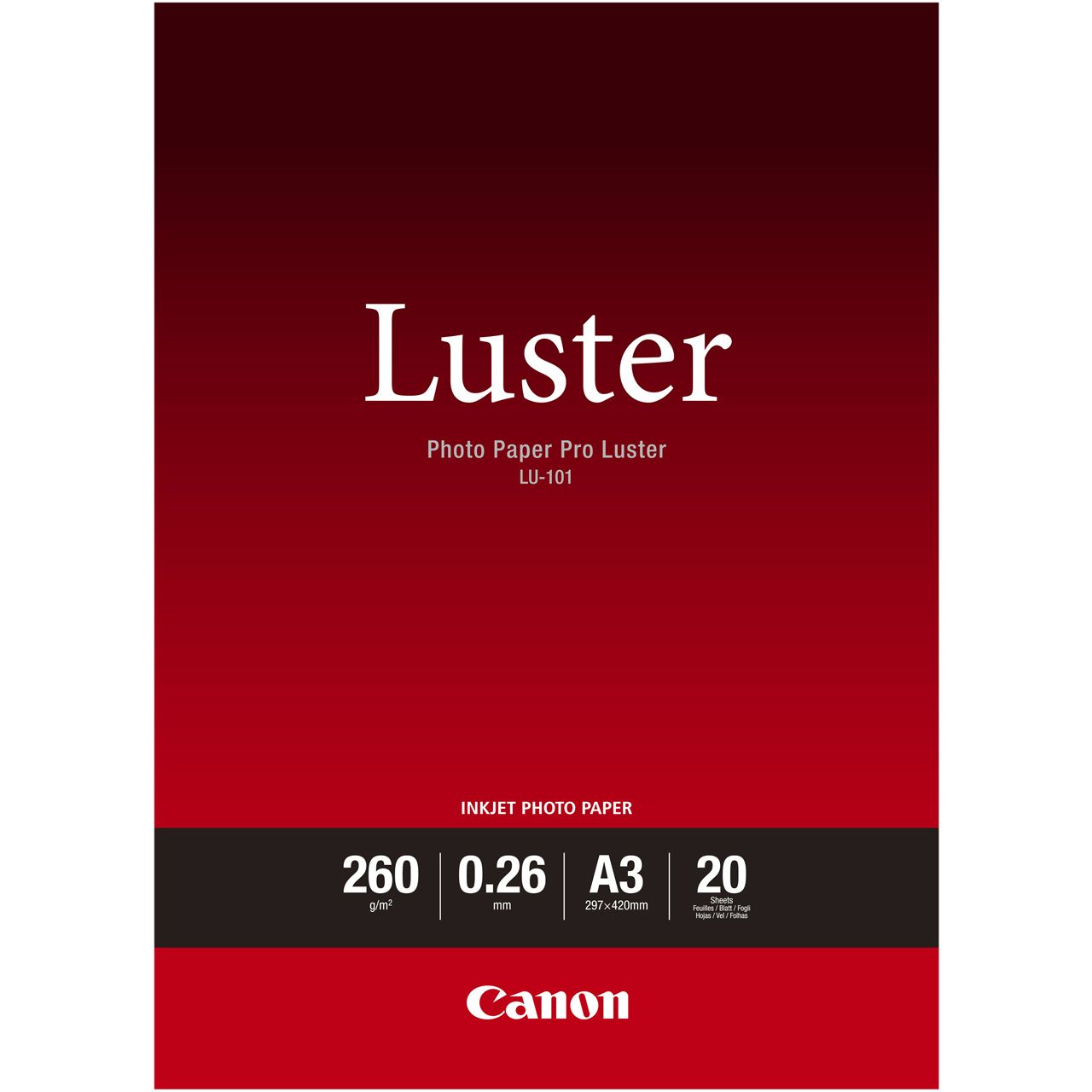 Canon Pro Luster LU-101 Fotopapier 29,7x42,0 cm (20 Blatt)