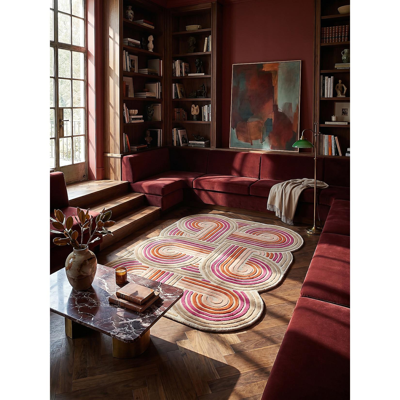 Wollteppich abstrakt Rosa 160 x 230 cm - SOAR Kadima Design