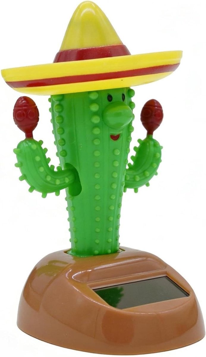 Dansende Cactus Auto Decoratie - Zonne-energie Dashboard Figuur voor Auto Interieur