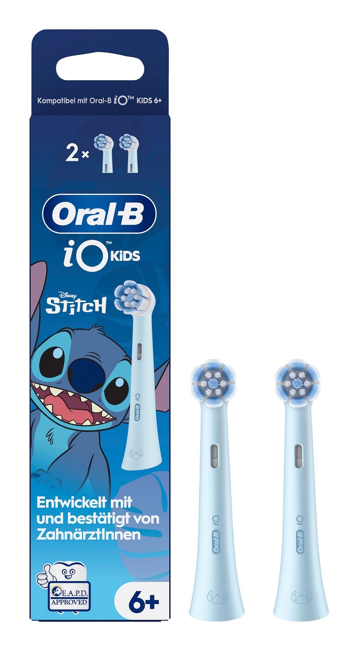 Oral-B Stitch 2 Stück iO Kids 6+ Aufsteckbürsten (Blau) 17398131