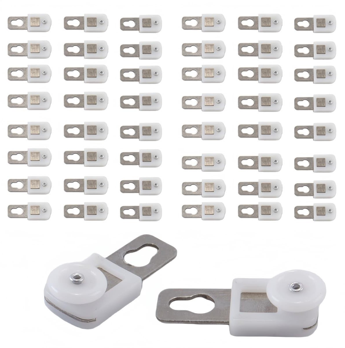 Omgoods 50 stuks aluminium gordijnrollers voor zware gordijnen