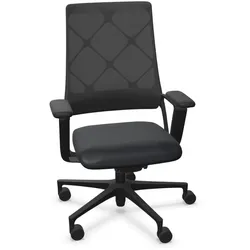 Klöber Connex2 Mesh Bürostuhl mit Mesh-Rückenlehne - Schwarz (3961) / Era Foreward Schwarz CSE14 (0431)
