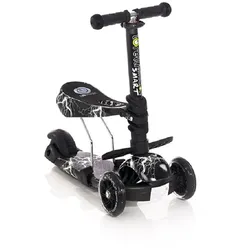 Lorelli Kinderroller Laufrad 2 in 1 Smart PU Räder leuchten klappbar verstellbar schwarz/grau