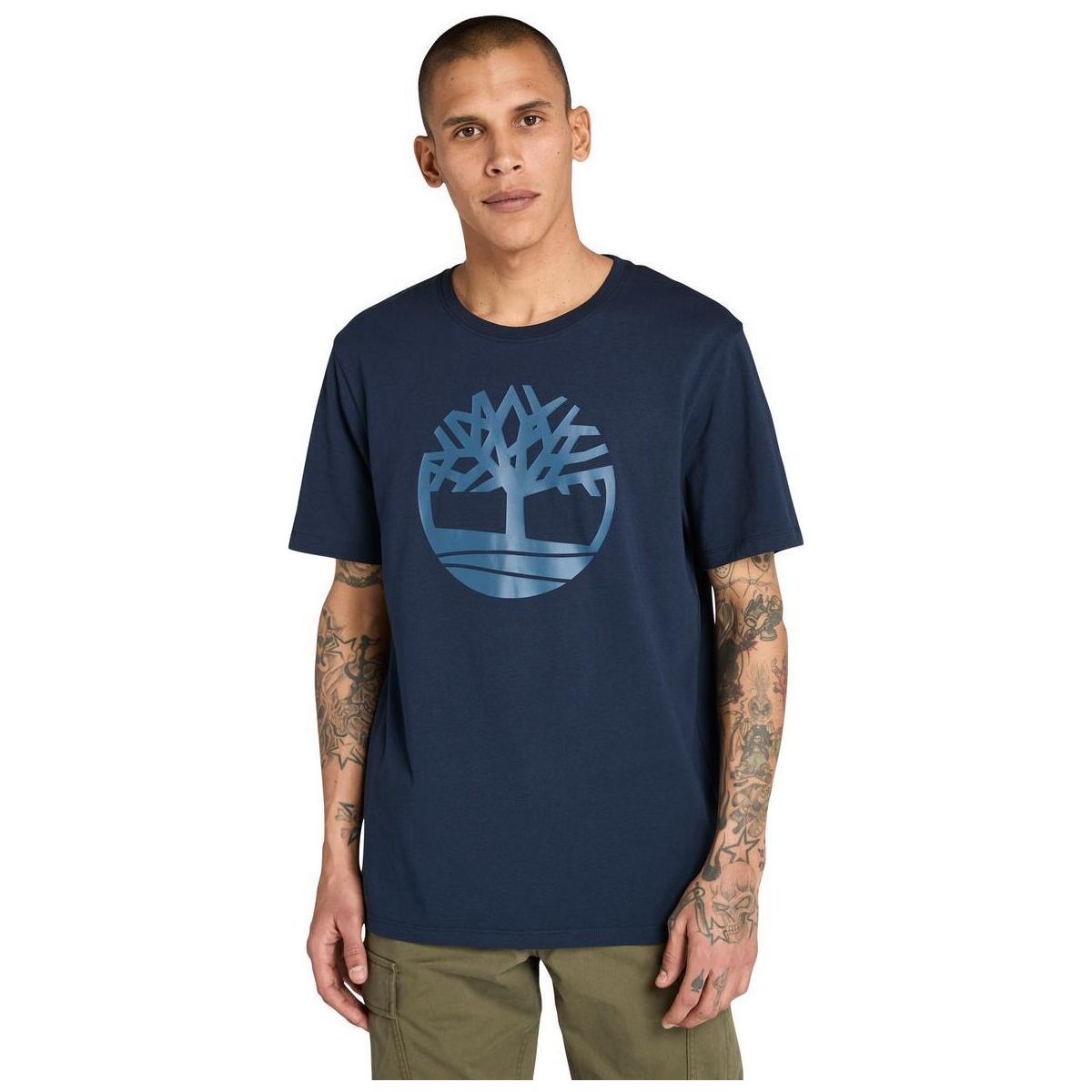 Timberland Mens Tree Logo Short Sleeve Tee dk sph/dk denim S TB0A2C2RZ021-S