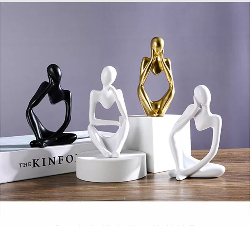 INF Ornements de Figures Abstraites - Ensemble de 3 Le noir