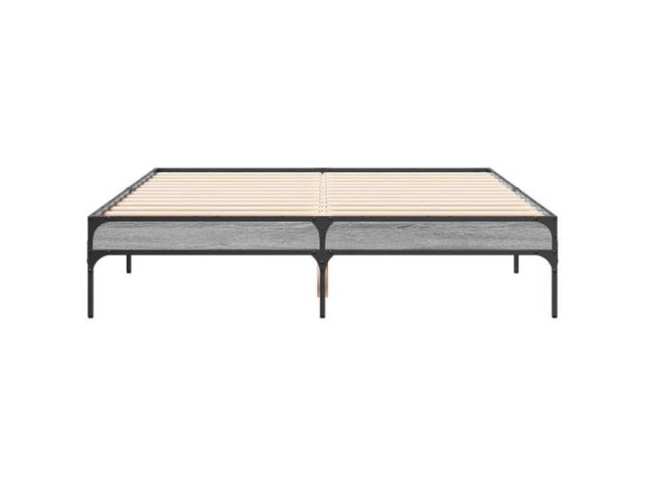 120x200cm Petit lit VIDAXL Structure de lit sans matelas sonoma gris L14015