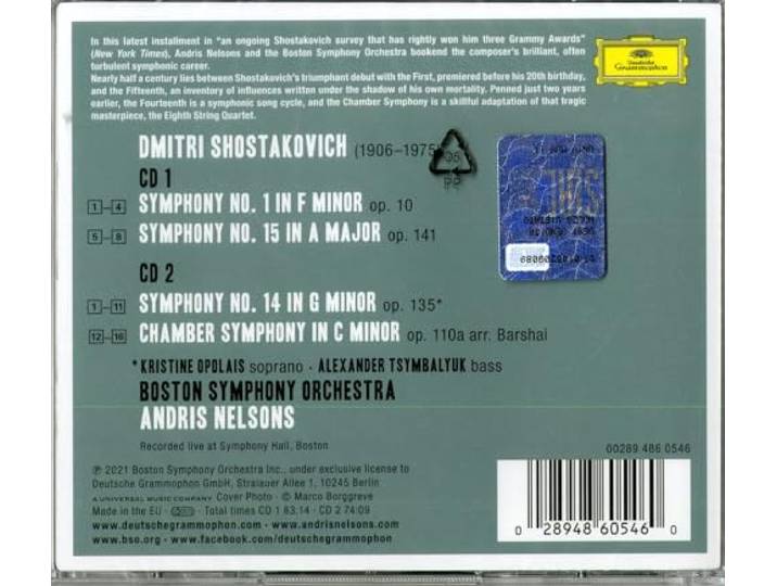 Shostakovich: Symphonies Nos. 1, 14 & 15; Chamber