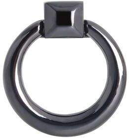"Utopia Alley Anello Cabinet Ring Pull Knob - Vintage Cabinet Hardware with Hand Finished Gun Metal, 1.6"""