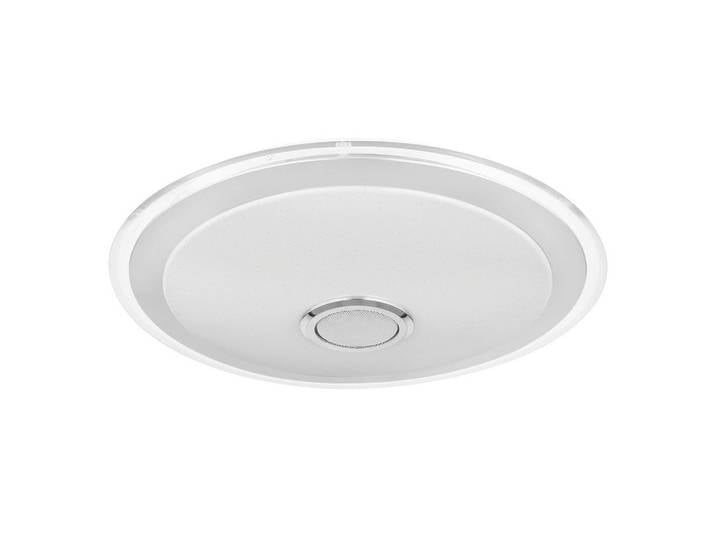 Globo Led-Deckenleuchte, Klar, Opal, Silberfarben, Weiss, Chromfarben, Metall, Kunststoff, 294 mm, 10.5 cm, Farbwechsler, Sternenhimmel, Stufenschalter, Farben fixierbar, Bluetooth-Lautsprecher, Smartphone-Steuerung, Lautsprecher, Farbtemperaturwechsler, Lampen & Leuchten, Innenbeleuchtung, Deckenlampe, Deckenlampen