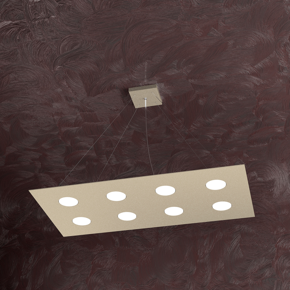 Moderne Aufhängung Bereich Sand Metall 8 Lichter Gx53