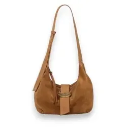 BA&SH für Damen. 2E26YYHS Youyou Hobo-Tasche aus Wildleder in Cognac (OSFA), Braun, Lässig