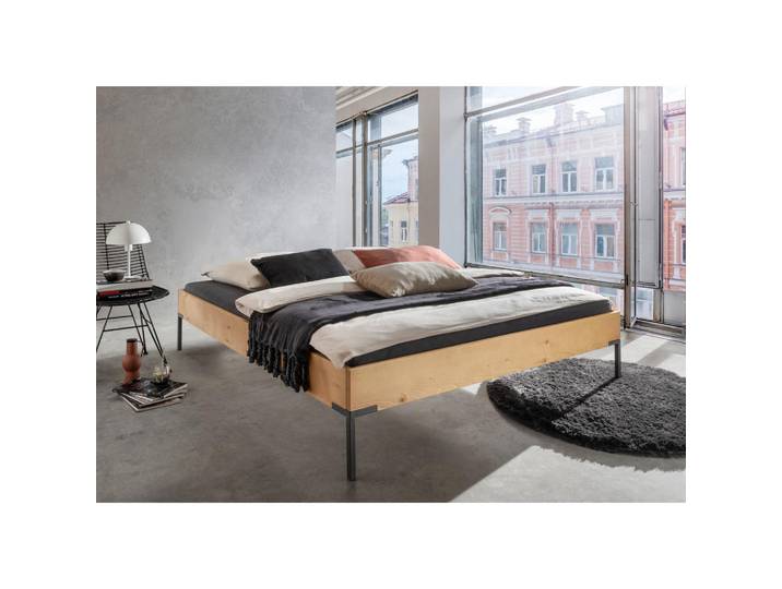 Livetastic Futonbett, Fichtefarben, Metall, Fichte, massiv, 180x200 cm, Schlafzimmer, Bett, Doppelbetten
