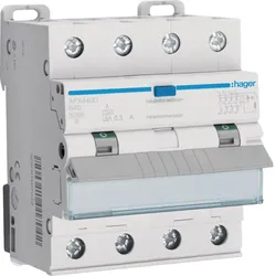Hager AFX440D Fehlerstrom-Leitungsschutzschalter 4P 10kA B-40A 300mA Typ A
