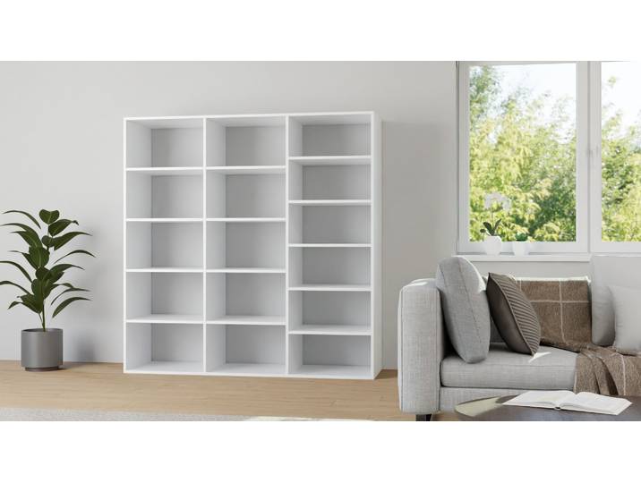 50 cm tiefer Raumteiler MDF Lackiert Signal­weiß RAL&nbsp;9003