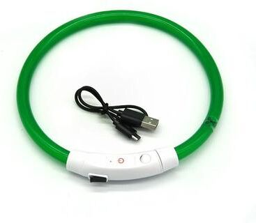 Uplift Treasures LED Glowing Dog Safety Collar green m 19.69 In